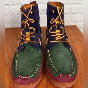 Ralph Lauren Polo Country Suade and Corduroy Ranger Boots Size 11.5.